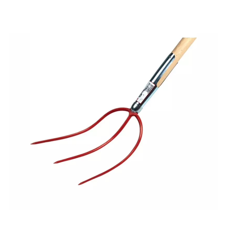 Fourche à foin 3 dents 28 cm GOUVY, manche bois 135 cm