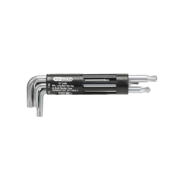 Jeu de 8 clés mâles Torx longue avec étui portatif, KS TOOLS