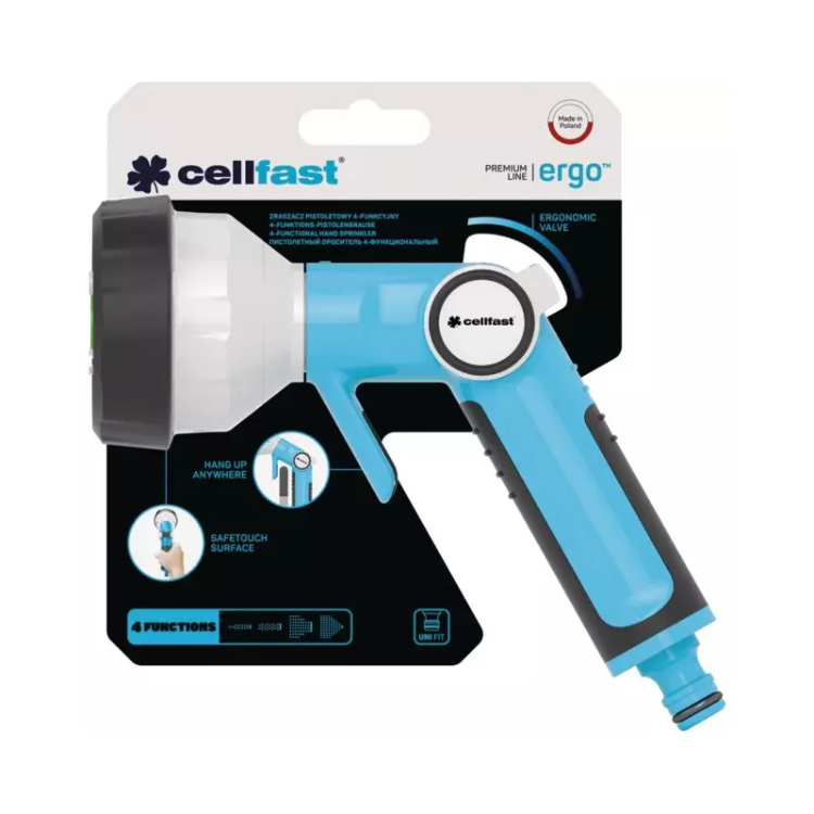 PISTOLET D'ARROSAGE 4 FONCTIONS ERGO CELLFAST