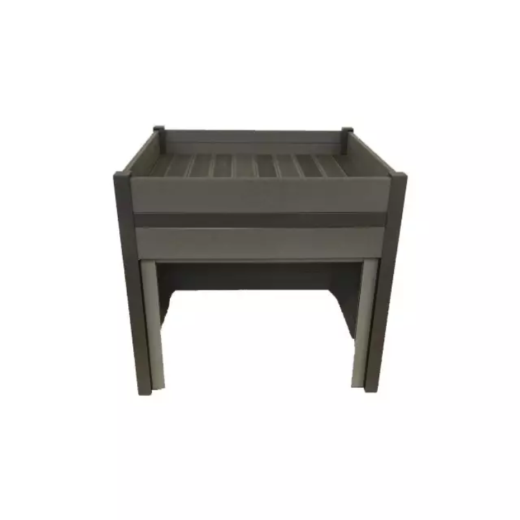 ABRI POUR ROBOT DE TONTE JARDINIERE WPC AVEC SYSTEME DE FERMETURE