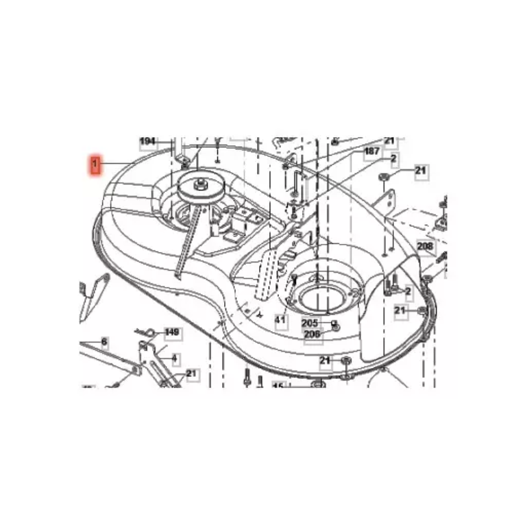 CARTER DE COUPE 96 CM / 38" HUSQVARNA 532192556 - Greendis