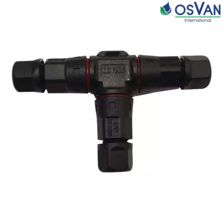 CONNECTEUR ETANCHE EN T POUR CABLE 1 MM2 DE ROBOT DE TONTE