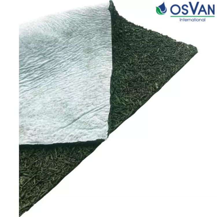 DALLE DE SOUS STATION EN CAOUTCHOUC VERT AVEC GEOTEXTILE OSVAN