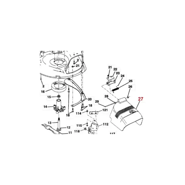 DEFLECTEUR DE PLATEAU DE COUPE HUSQVARNA 532130968 - Greendis
