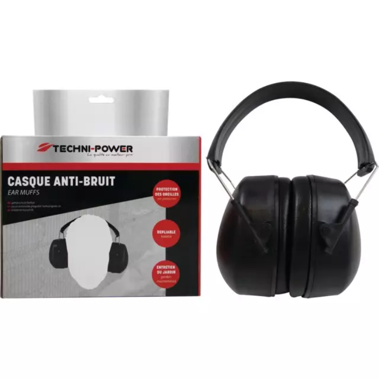 CASQUE ANTI-BRUIT REPLIABLE TECHNI-POWER - Greendis
