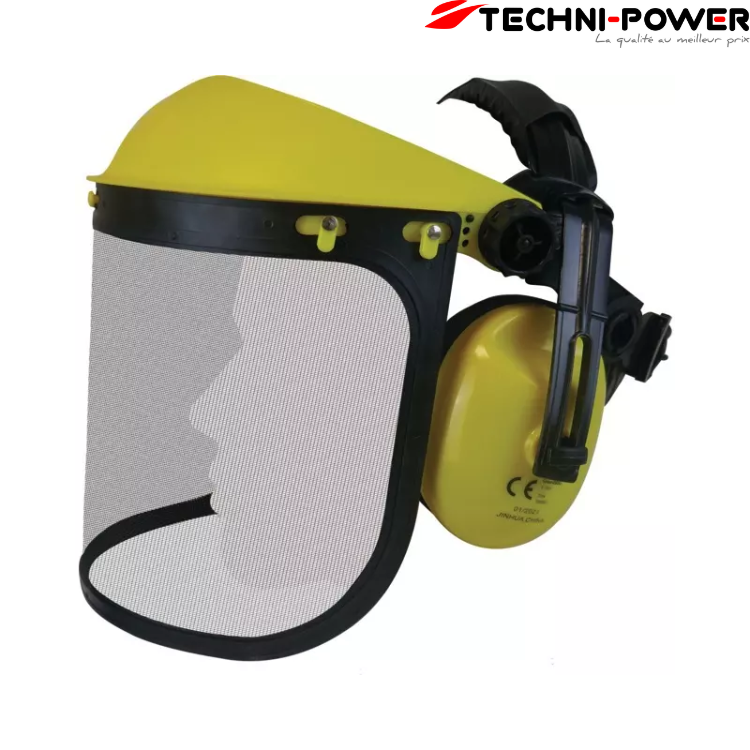 VISIERE DE PROTECTION + CASQUE ANTI-BRUIT TECHNI-POWER - Greendis