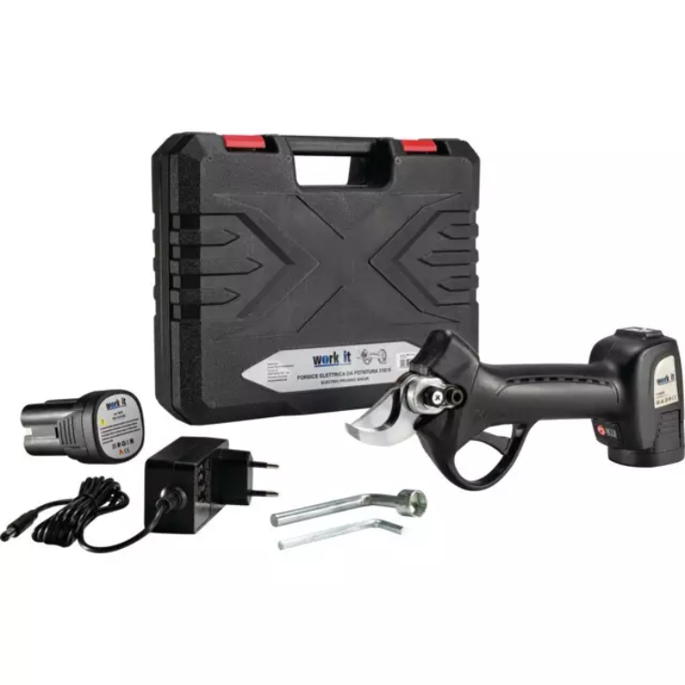 SECATEUR ELECTRIQUE SUR BATTERIE DIAM 30 MM 16.8V 2Ah WORK IT AUSONIA - Greendis