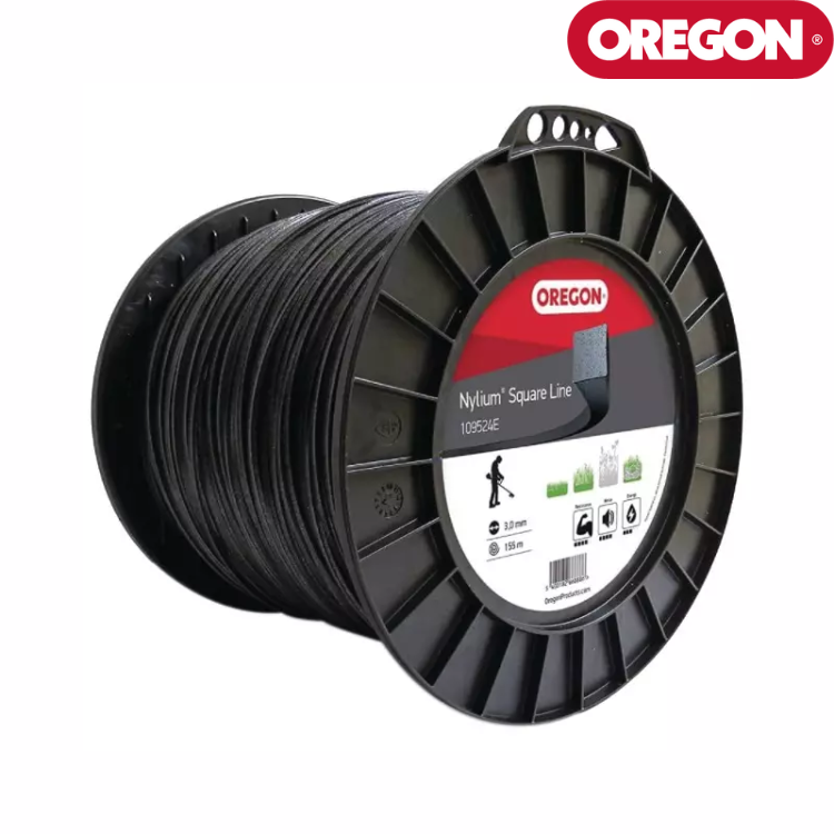 FIL DE DEBROUSSAILLEUSE CARRE NYLIUM Ø 3 MM / 155 M OREGON 109524E