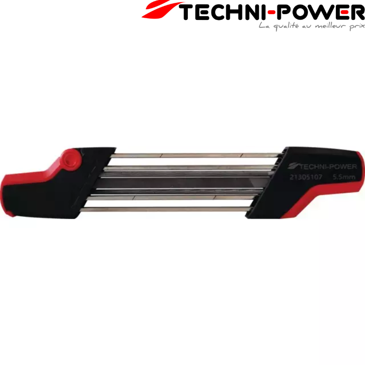 AFFUTEUR DE CHAINE DE TRONCONNEUSE 5,5 MM 2 EN 1 TECHNI-POWER