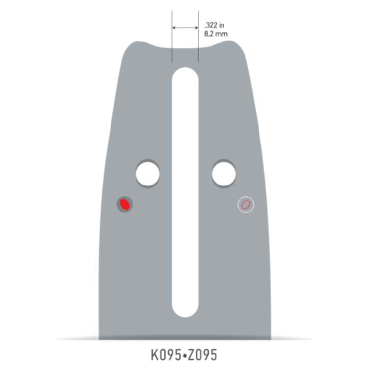 GUIDE 40 CM / .325" / 1,5 / 66 ENTRAINEURS 168PXLBK095 OREGON