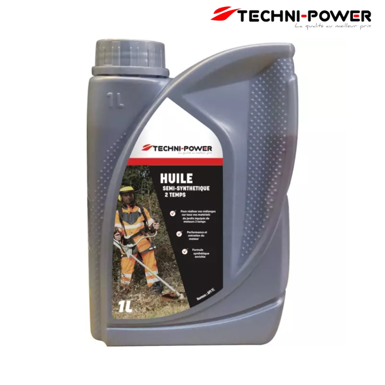 HUILE 2TEMPS SEMI-SYNTHESE BIDON 1L TECHNI-POWER