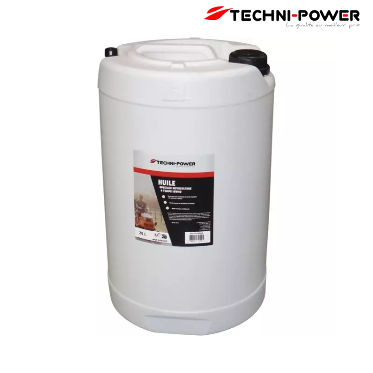 HUILE 4 TEMPS MOTOCULTURE 15W40 BIDON 25L TECHNI-POWER
