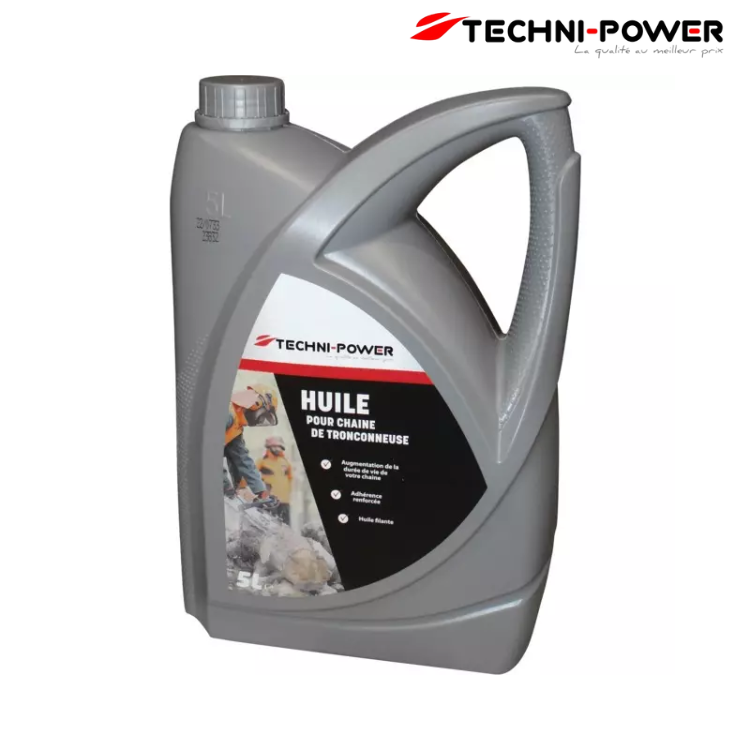 HUILE POUR CHAINE DE TRONCONNEUSE BIDON 5L TECHNI-POWER