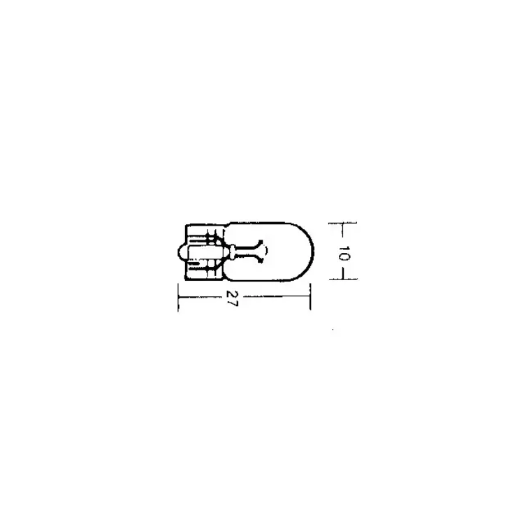 AMPOULES SANS CULOT 12V 5W LOT DE 10