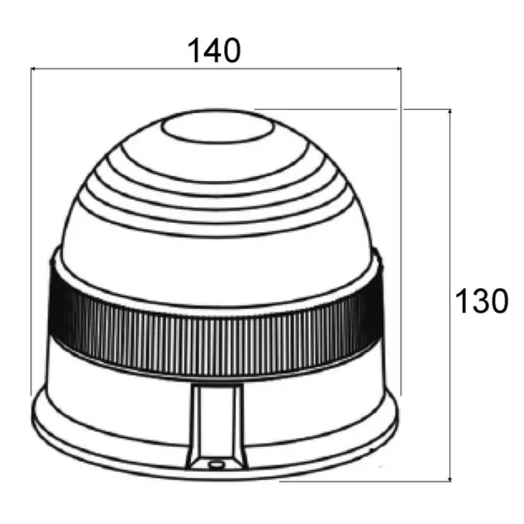 GYROPHARE LED EMBASE PLATE 3 VIS 12/24V R65 TECHNI-POWER