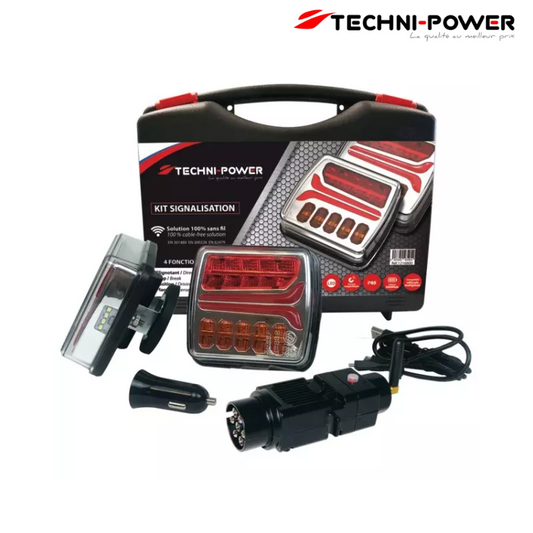 KIT SIGNALISATION MAGNETIQUE LED SANS FIL TECHNI-POWER