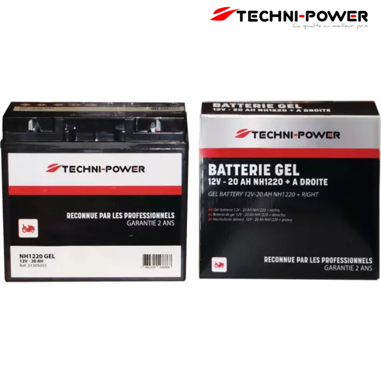 BATTERIE GEL 20 AH TYPE NH1220 + A DROITE