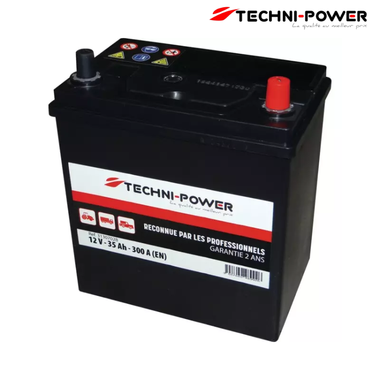 BATTERIE 12V-35AH/300A NS40 + A DROITE TECHNI-POWER