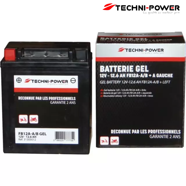 Batterie moto Gel YB12A-A / 12N12A-4A-1 12V 12Ah - Batterie de véhicule | AllBatteries Batterie moto Gel YB12A-A / 12N12A-4A-1 12V 12Ah - Batterie de véhicule | AllBatteries