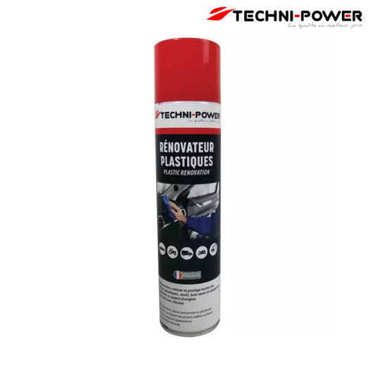 NETTOYANT RENOVATEUR PLASTIQUE AEROSOL 400ML TECHNI-POWER