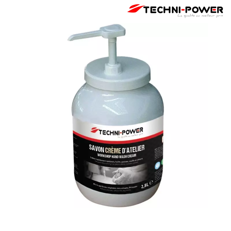 SAVON CREME ATELIER MICRO-PARTICULES AVEC POMPE 2,8L TECHNI-POWER