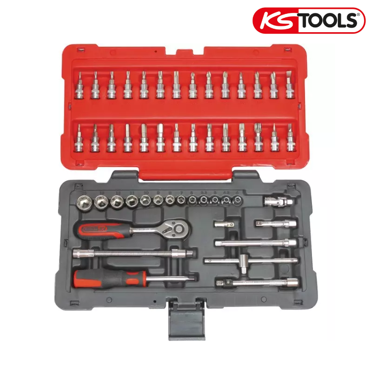 DOUILLES ET ACCESSOIRES 1/4" ULTIMATE COFFRET DE 50 PIECES KS TOOLS