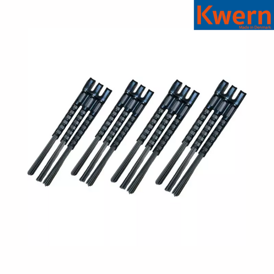 KIT DE 4 ENSEMBLES DE 3 BROSSES EN ACIER POUR TOUS MODELES KWERN