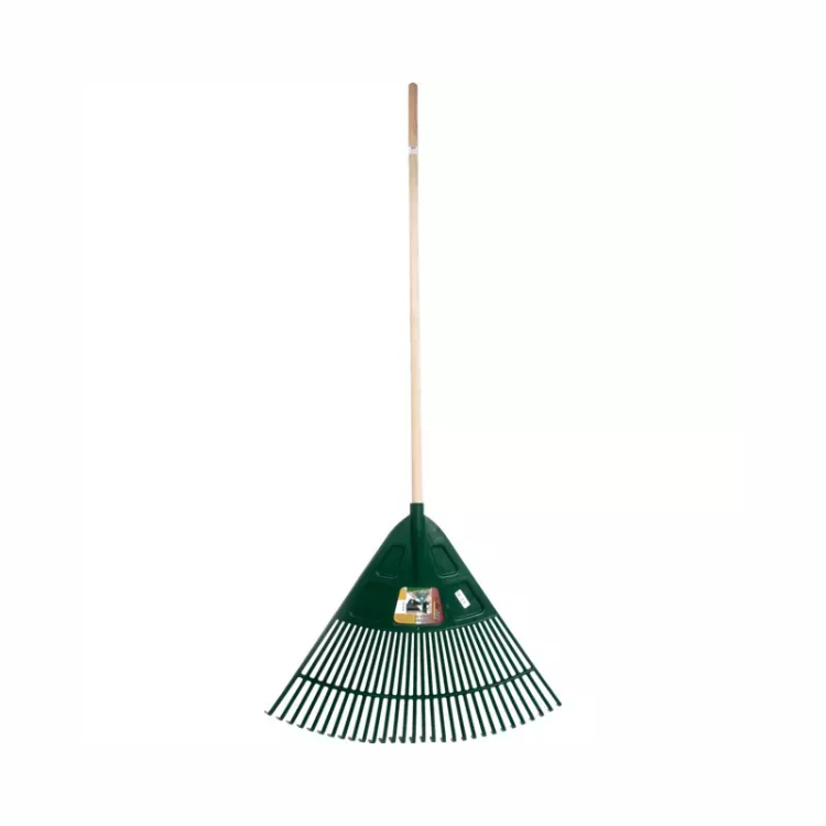 RATEAU DE COUR TRIANGULAIRE 80CM AVEC MANCHE BOIS