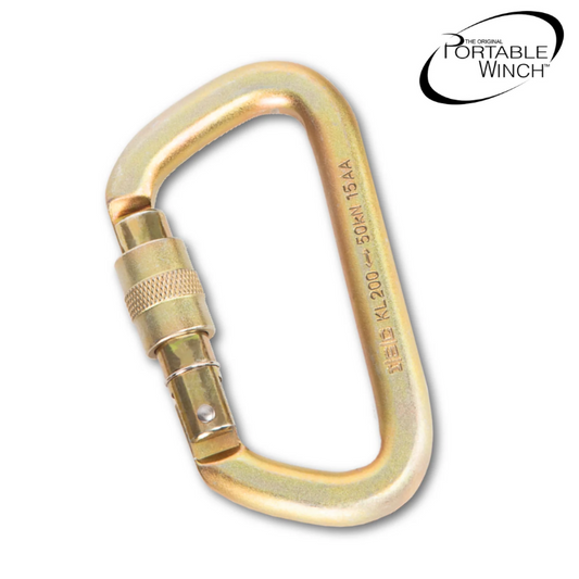 MOUSQUETON BLOQUANT EN ACIER 50 KN