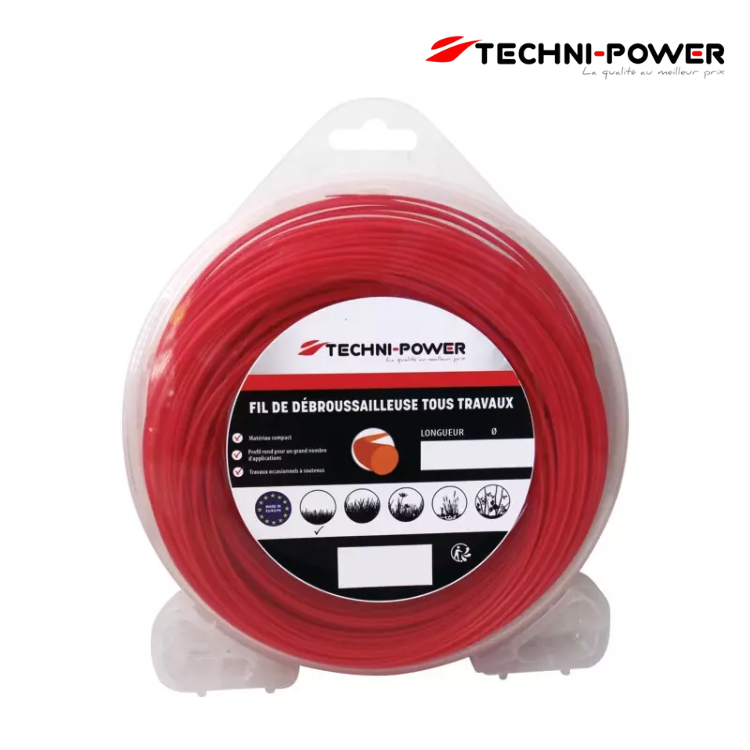 FIL DE DEBROUSSAILLEUSE ROND TECHNI-POWER