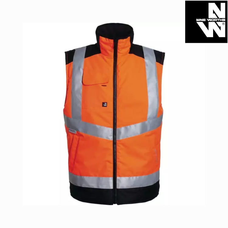 GILET DE TRAVAIL SANS MANCHE HAUTE VISIBILITE REVERSIBLE WILEY ORANGE NORTH WAYS