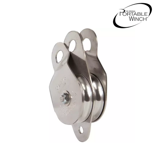 POULIE DOUBLE DE TREUIL INOX DIAMETRE 100MM / 135KN PORTABLE WINCH