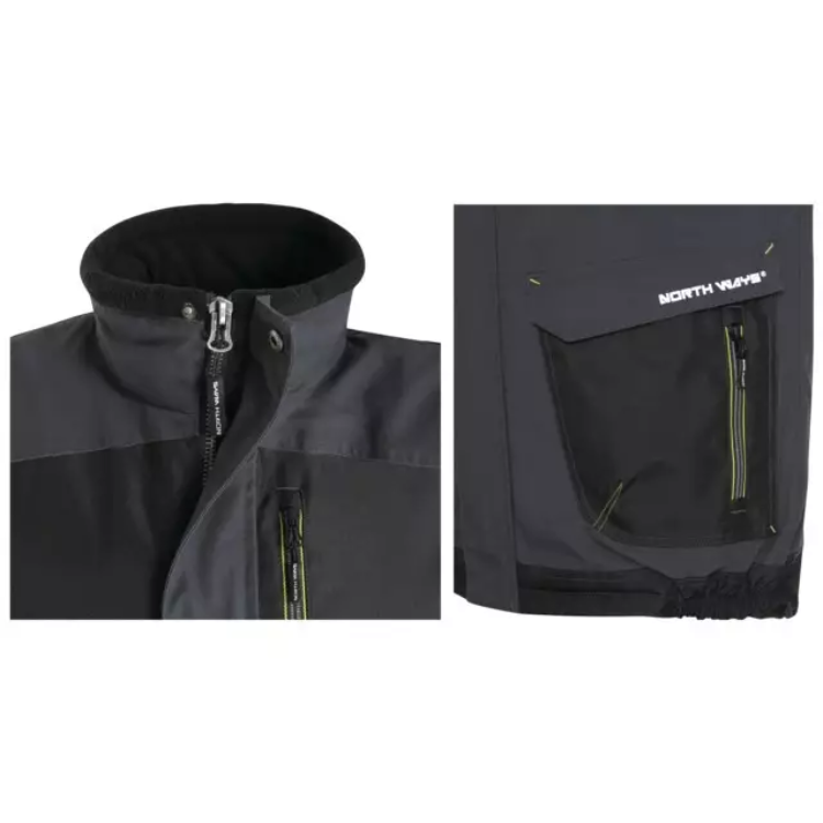 GILET DE TRAVAIL SANS MANCHES 10 POCHES ALI GRIS/NOIR NORTH WAYS