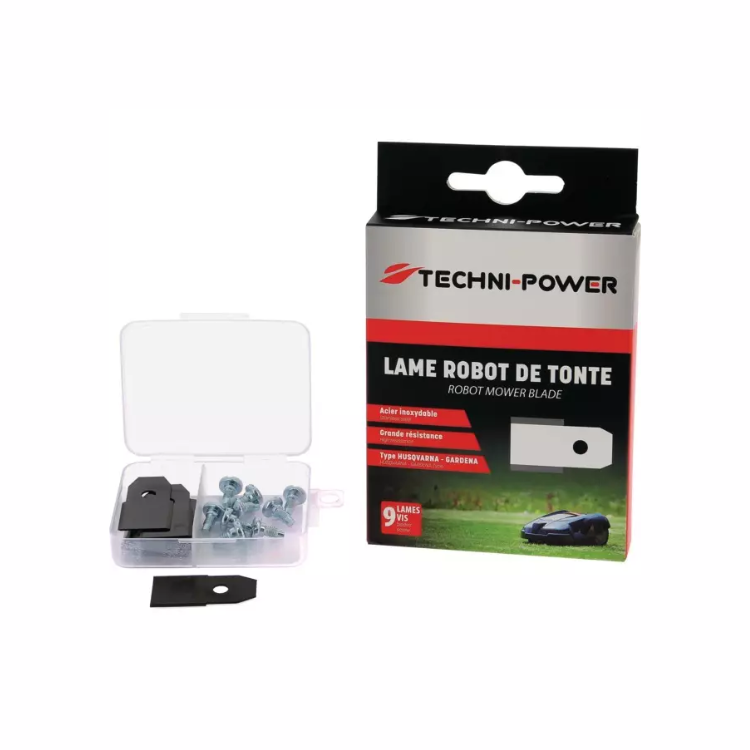 lames robot tondeuse inox Husqvarna Gardena pack 9 Techni Power