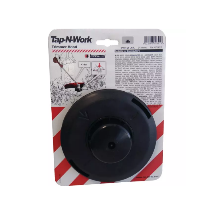 Tête 2 fils débroussailleuse TAP'N'WORK, Ø 130 mm, TECOMEC