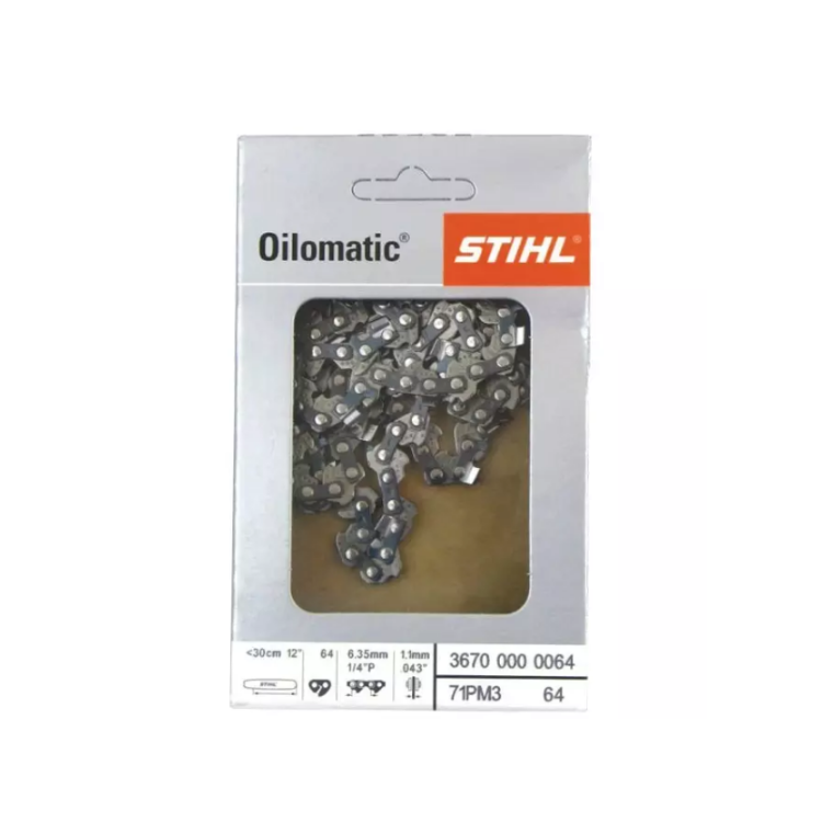Chaîne de tronçonneuse 1/4" .043" (1.1 mm) 64 entraîneurs 36700000064, STIHL