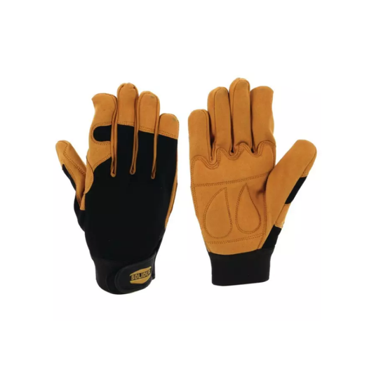 Gants tous travaux Solidur avec renfort paume cuir synthétique
