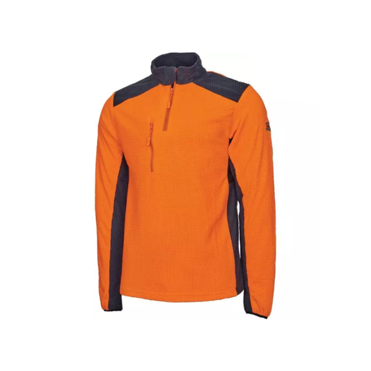 Polaire COB orange Solidur haute visibilité pour travaux forestiers et chasse
