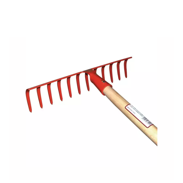 Râteau forgé 12 dents courbes GOUVY, manche bois 150 cm