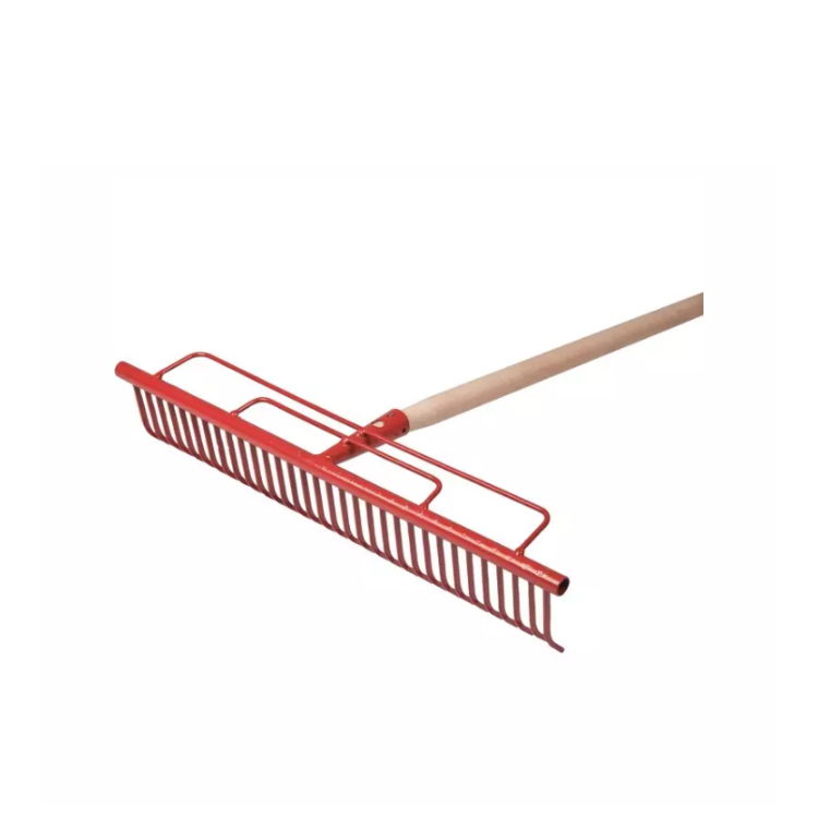 Râteau à gazon 32 dents GOUVY, manche bois 140 cm