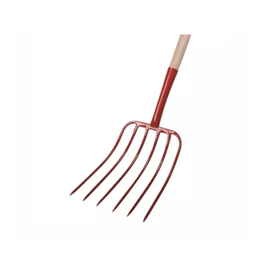 Fourche à maïs à douille 6 dents 32 cm GOUVY, manche bois 135 cm