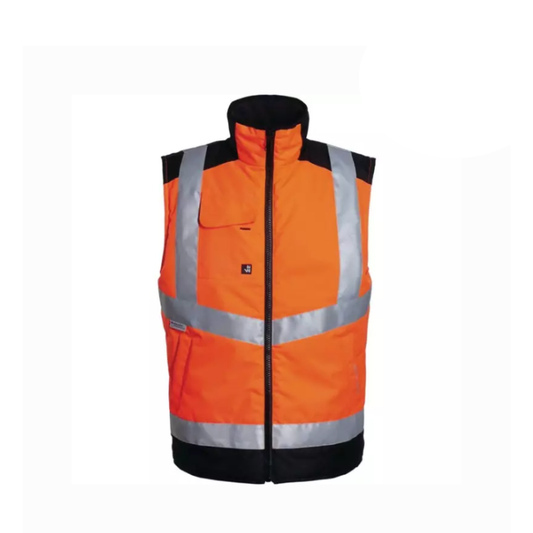 Gilet de travail sans manches haute visibilité réversible Wiley orange, NORTH WAYS