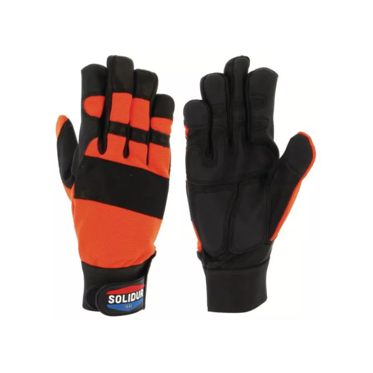 Gant de protection tronçonneuse main gauche Solidur classe 1