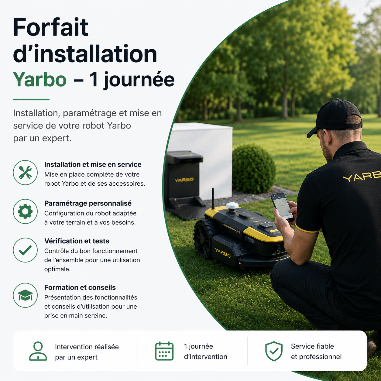 Formation et mise en route du robot Yarbo par un expert