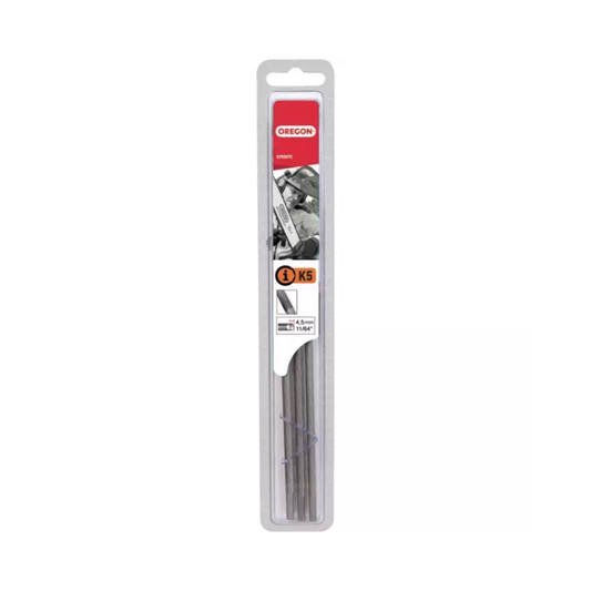 Limes OREGON Ø4,5 mm 11/64 pour affûtage chaînes 3/8 1.1 Microlite – Blister de 3 – Réf. Q70512C