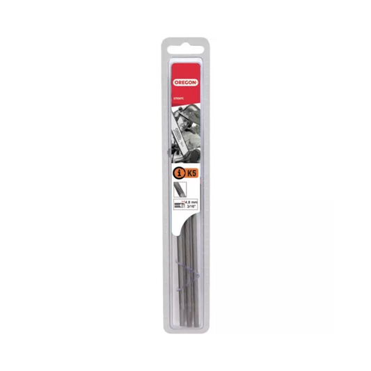 Limes OREGON Ø4,8 mm 3/16 pour affûtage chaînes .325 – Blister de 3 – Réf. Q70508C