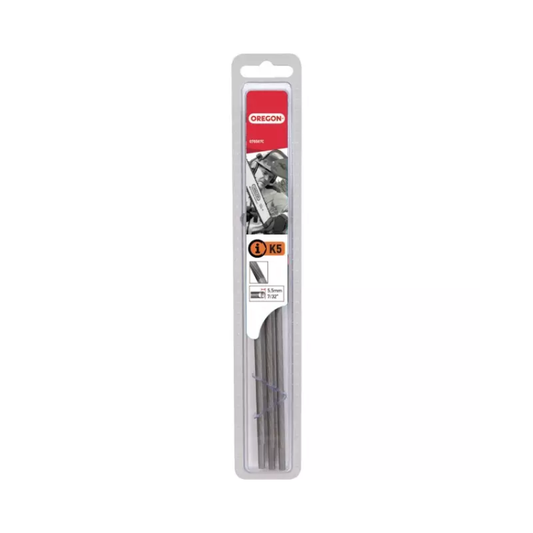 Limes OREGON Ø5,5 mm 7/32 pour affûtage chaînes 3/8 et .404 – Blister de 3 – Réf. Q70507C
