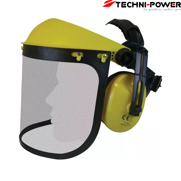 VISIERE DE PROTECTION + CASQUE ANTI-BRUIT TECHNI-POWER