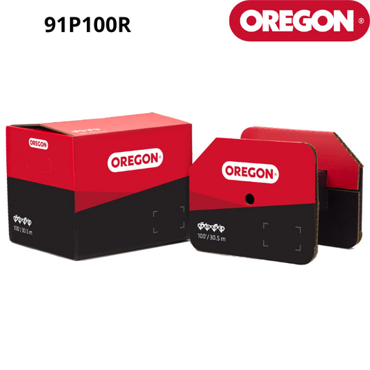 CHAINE TRONCONNEUSE 91P 3/8"(91) FAIBLE REBOND ROULEAU 100 PIEDS OREGON 91P100R