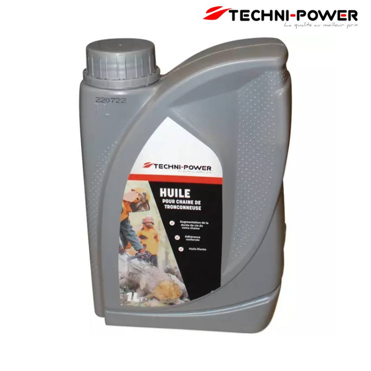 HUILE POUR CHAINE TRONCONNEUSE BIDON 1L TECHNI-POWER